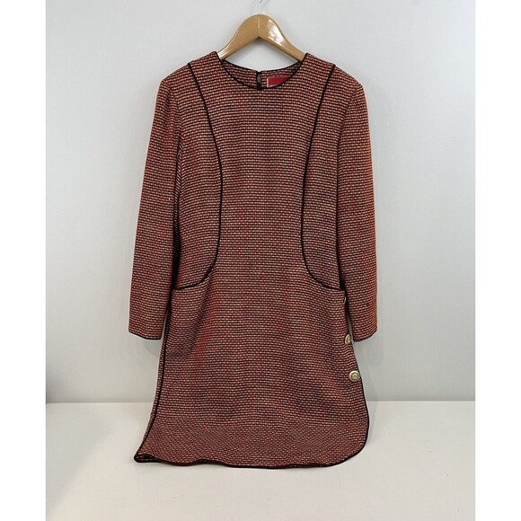 Vintage OSCAR DE LA RENTA Tweed Dress 70’s 60’s Studio Runway Size 10 - Picture 1 of 16